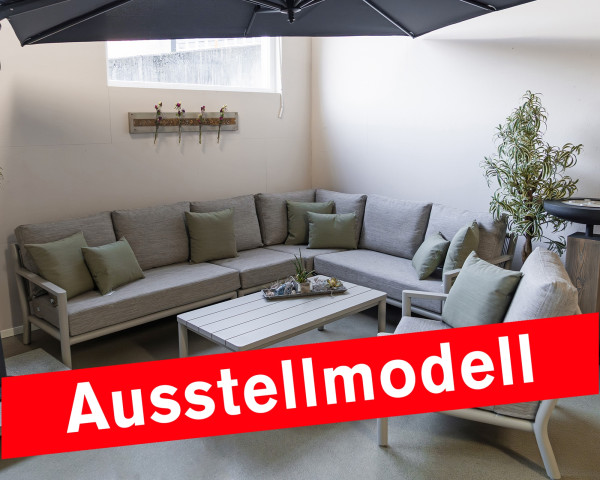 Ausstellmodell Garten Lounge-Set Nuba inkl. Sessel L-Form Beige - bowi.ch