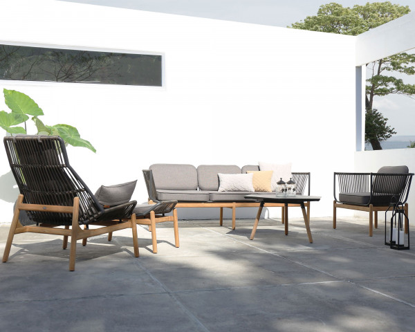 Garten Lounge Pollux 3- Sitzer und Sessel NEU Zebra verstellbar auf Terrasse - bowi.ch
