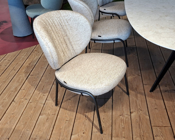 Low Gartenstuhl Luna Sunbrella Tundra Rye / Schwarz - bowi.ch