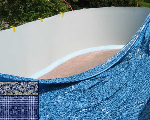 Poolfolie 0.6 mm oval - 6.4x3.05 m, H 1.35 m, venezia-EB - bowi.ch