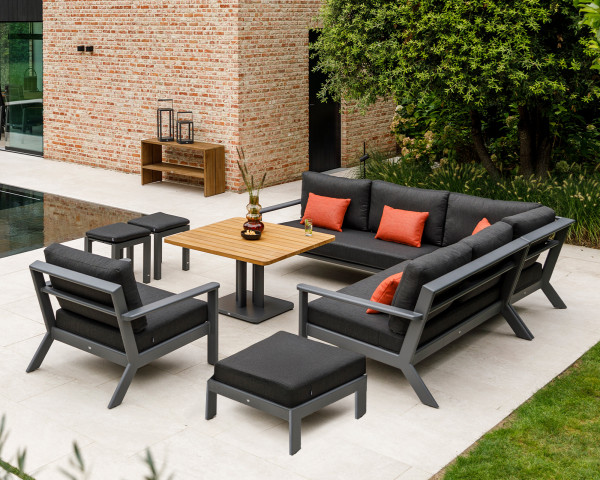 Garten Lounge Set 8-teilig Andes Dining L-Form Life - bowi.ch