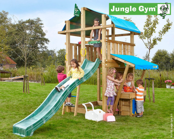 Spielturm Fort mit Mini Market Jungle Gym im Garten - bowi.ch