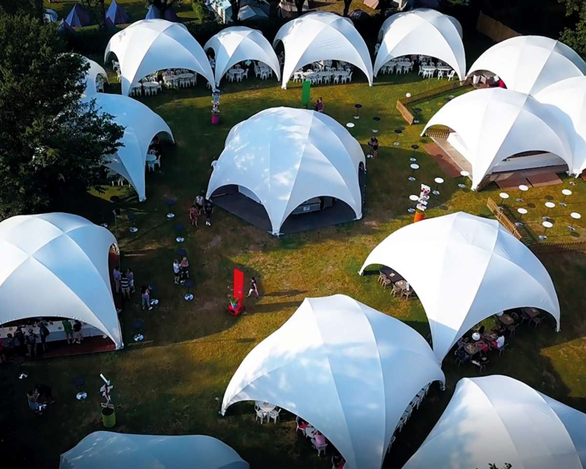 Hexadome M Creative Structures Zelt 100 m | BOWI Gartenmbel + Spielplatz