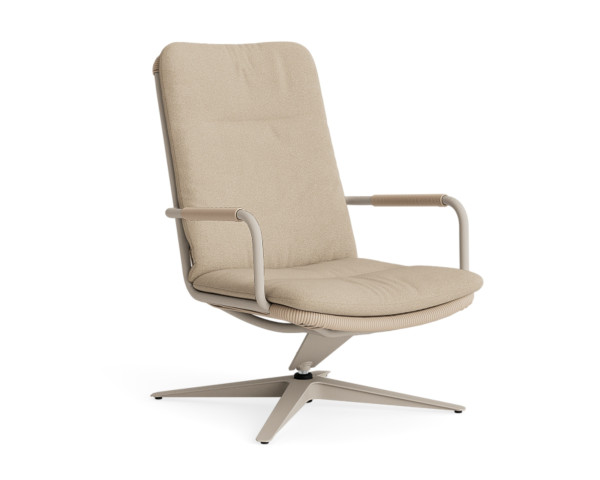 Garten Lounge Relaxsessel Olympus drehbar Beige von LIFE - bowi.ch