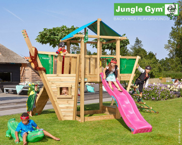 Spielturm Hut mit Boat Module Jungle Gym im Garten - bowi.ch