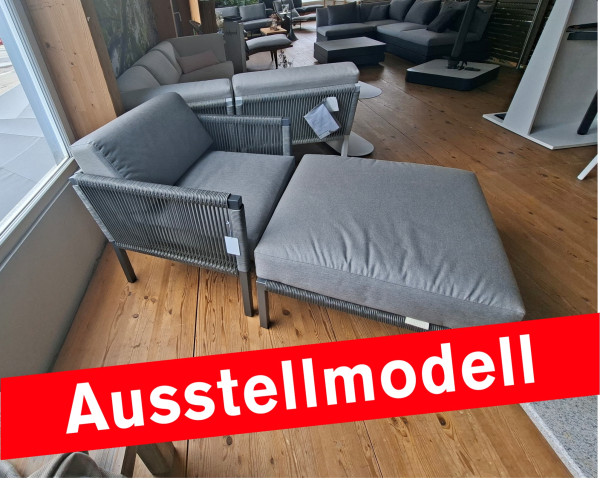 Ausstellmodell-Garten Lounge Set Club Anthrazit - bowi.ch