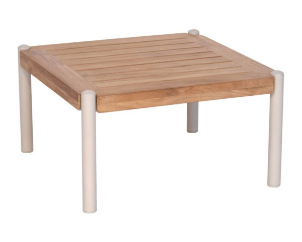 Beistelltisch Garten Taro 50 x 50 x 28 cm Teakholz Greige Stern - bowi.ch