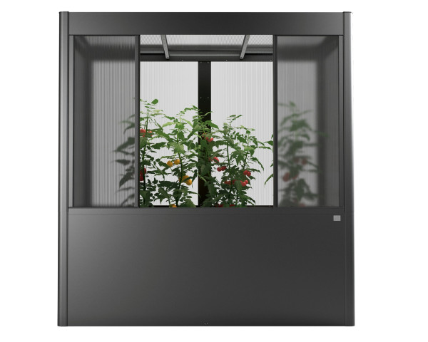 Biohort Gewächshausaufsatz Florentina zu Hochbeet Gr. 2x1 dunkelgrau-metallic - bowi.ch