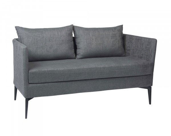 Garten Lounge 2er Sofa, Bank Marta Dunkelgrau Outdoorstoff - bowi.ch