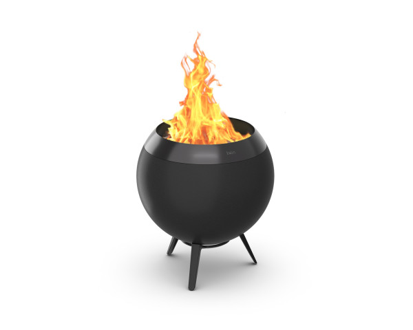 MOON 45 all black Feuerkorb niedriger Fuss Flammenspiel höfats Freistehend - bowi.ch