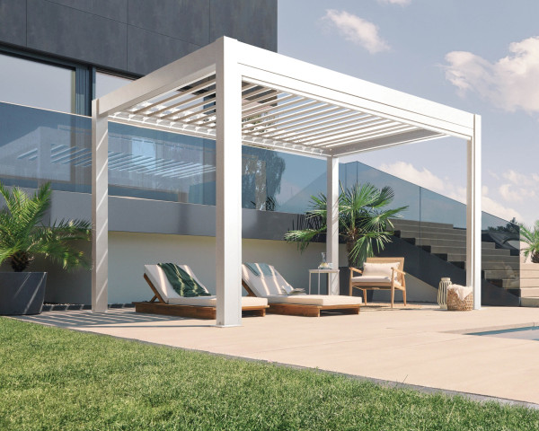 Pergola Gr. 4,5 x 3,5 weiß/silber-metallic - bowi.ch