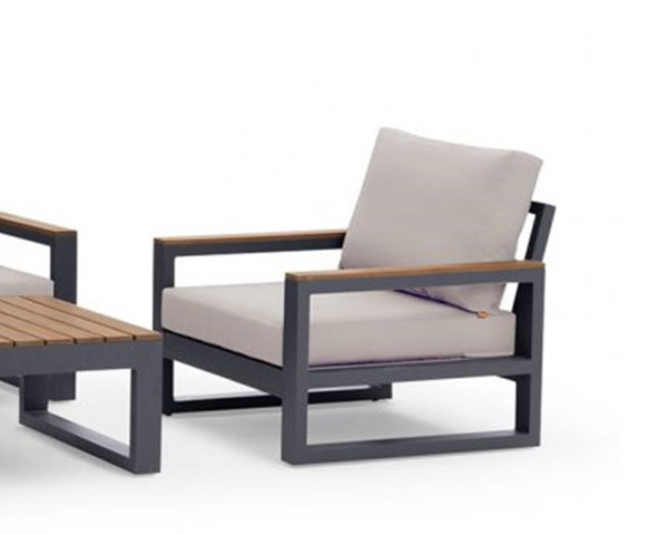 Garten Lounge Sessel Soho Lava/Beige Freistehend - bowi.ch