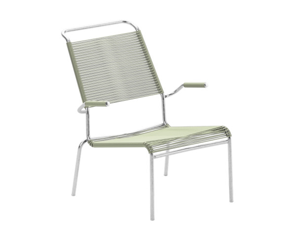 Lounger Säntis HL Spaghetti mit Armlehne Pastellgrün Schaffner - bowi.ch