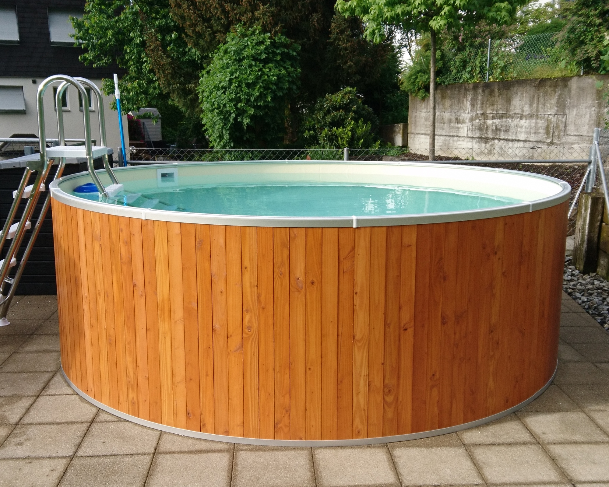 Swimming Pool mit Holzverkleidung Fun Wood Ø 3.20m, H 120cm bowi.ch