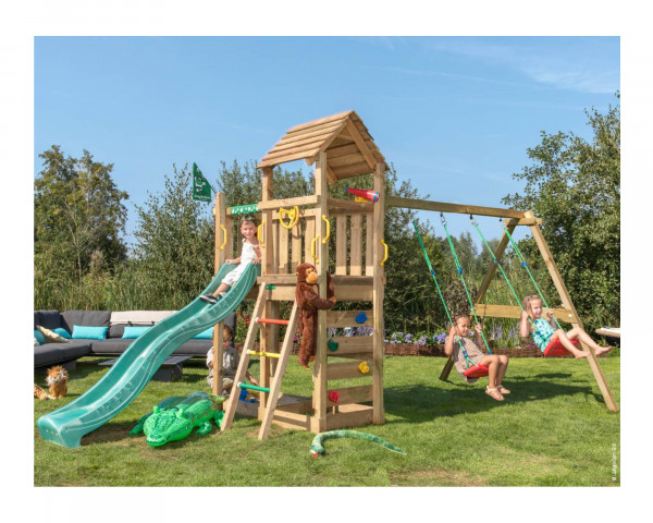 Spielturm Safari mit Swing Frame 200 2-teilig Jungle Gym im Garten - bowi.ch