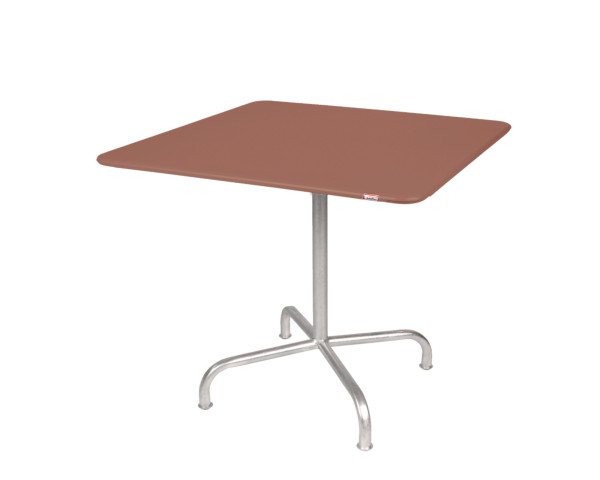 Gartentisch Rigi 80 x 80 cm Terracotta Feuerverzinkt - bowi.ch
