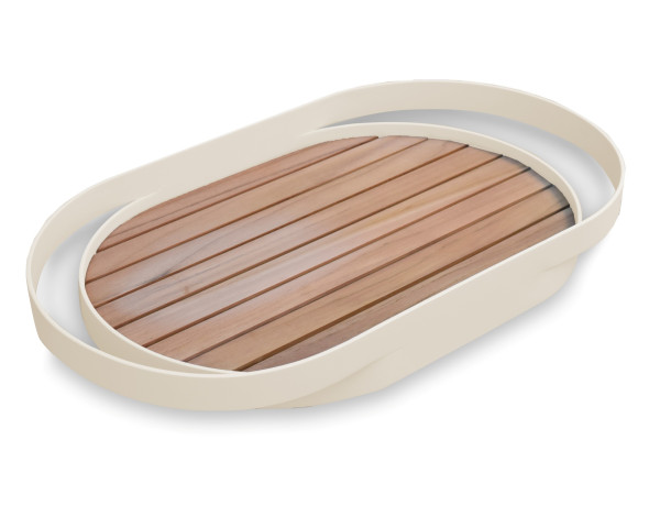 Outdoor Tablett Give Oval Light Taupe Zebra - bowi.ch