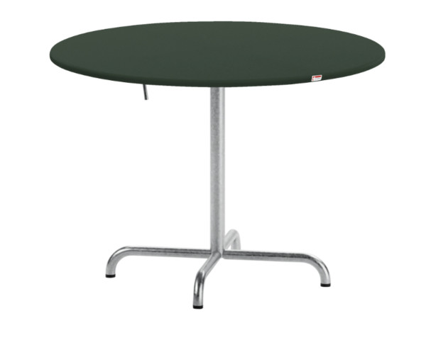 Gartentisch Davos Fiberglas Ø 100 cm Tannengrün / Feuerverzinkt - bowi.ch