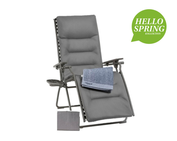ALL IN ONE Evolution Liegestuhl BeComfort® Silver Lafuma - bowi.ch