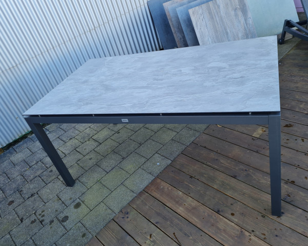 Gartentisch Allround HPL 160 x 90 cm Anthrazit Slate Stone - bowi.ch