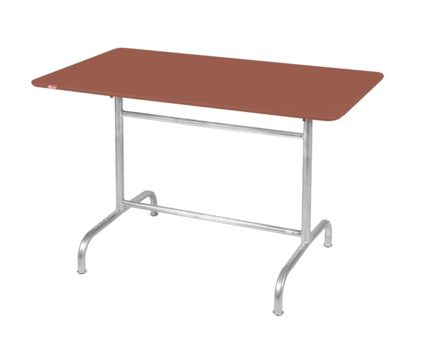 Gartentisch Rigi 120 x 70 cm Terracotta Feuerverzinkt - bowi.ch