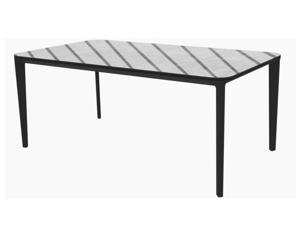 Taro 180 x 100 cm Graphite Tischgestell Zebra - bowi.ch
