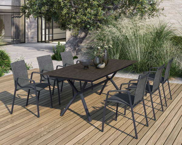 Gartentisch Set Atlas XIM Cruz Bromo Black SIT - bowi.ch