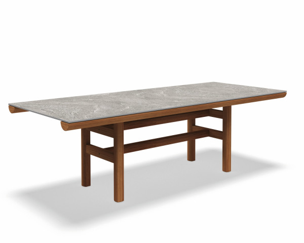 Gartentisch Rail 240 Keramik Grigio / Teakholz von Gloster - bowi.ch