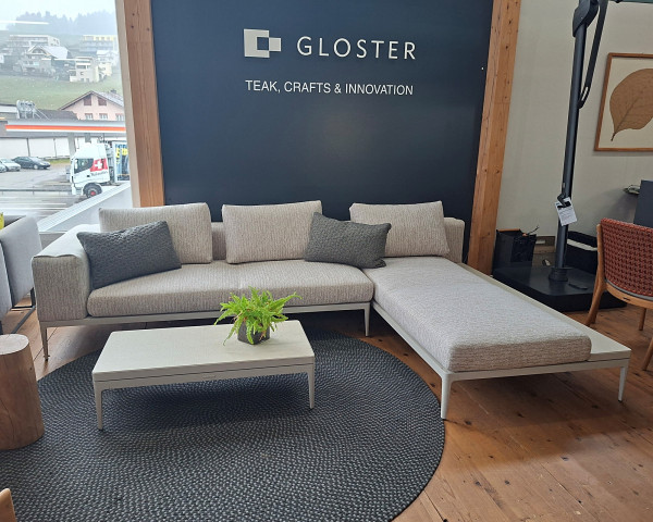 Garten Lounge Set Grid Endeinheit und Chaiselounge Zenith Dune / Bone - bowi.ch