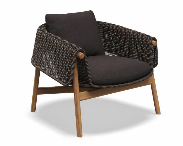 Garten Lounge Sessel Wrap Willa Peat / Umbre / Teakholz - bowi.ch