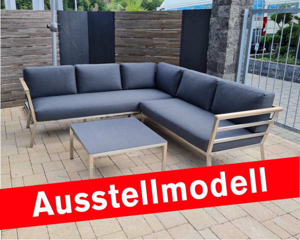 Ausstellmodell Garten Lounge Pisa Set L-Form wasserfest - bowi.ch