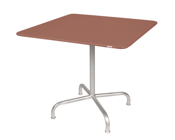 Gartentisch Rigi 90 x 90 cm Terracotta Feuerverzinkt Schaffner - bowi.ch