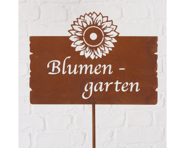 Gartenstab Blumengarten mit Sonnenblume Rost BOLTZE - bowi.ch