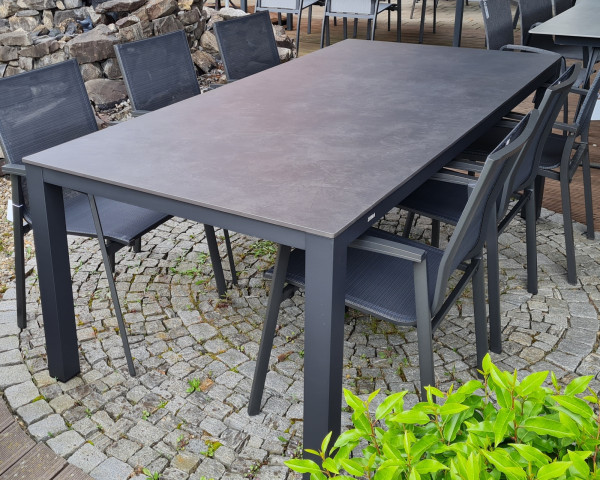 Gartentisch Alus Keramik Sintered Stone 11mm Graphite - bowi.ch