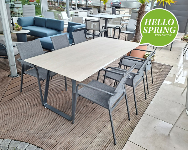 Gartentisch Set Atlas Gam - Denia Travertin Hello Springs - bowi.ch