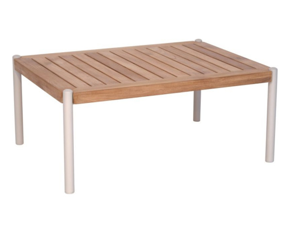 Beistelltisch Garten Taro 80 x 60 x 35 cm Teakholz Greige Stern - bowi.ch