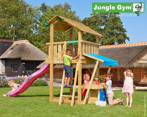 Spielturm Shelter mit Mini Market Jungle Gym im Garten - bowi.ch