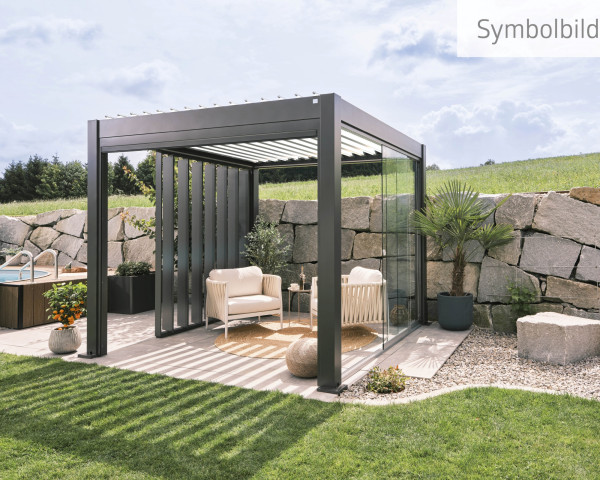Pergola Gr. 4,5 x 3,5 dunkelgrau-metallic/weiss - bowi.ch