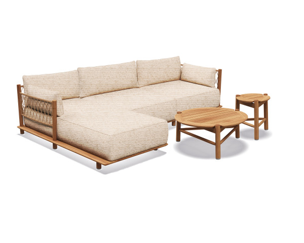 NEUE Garten Lounger Set Salina Zenith Dune Teakholz Gloster - bowi.ch