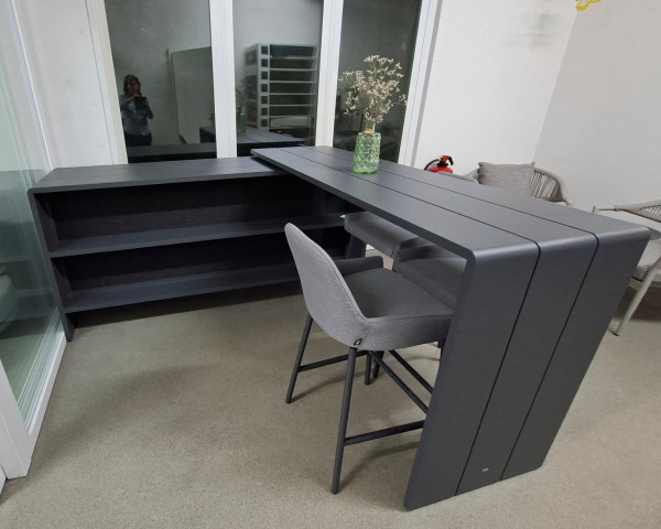 Gartenbar Set Lyon Nuna - Aluminium Lava Dreh inkl. 3 x Barsessel - bowi.ch