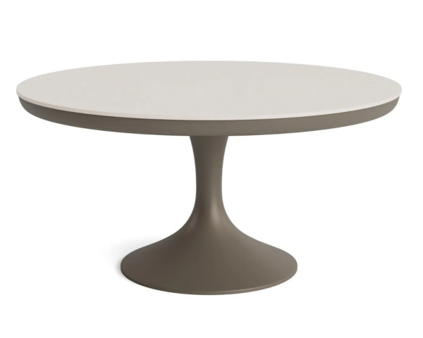 LIFE Gartentisch Valencia 150 rund Taupe - Ivory - bowi.ch