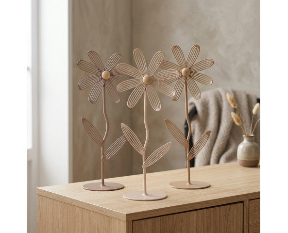 3er Set Dekoaufsteller Petalia 24creme-beige-taupe auf Möbel BOLTZE - bowi.ch