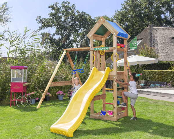 Spielturm Patio mit Swing 200 1-teilig Jungle Gym im Garten Rutschbahn Gelb - bowi.ch