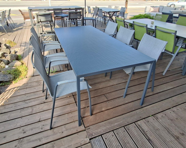 Gartentisch Set Delgado Cruz Anthrazit Black Ardesia - bowi.ch