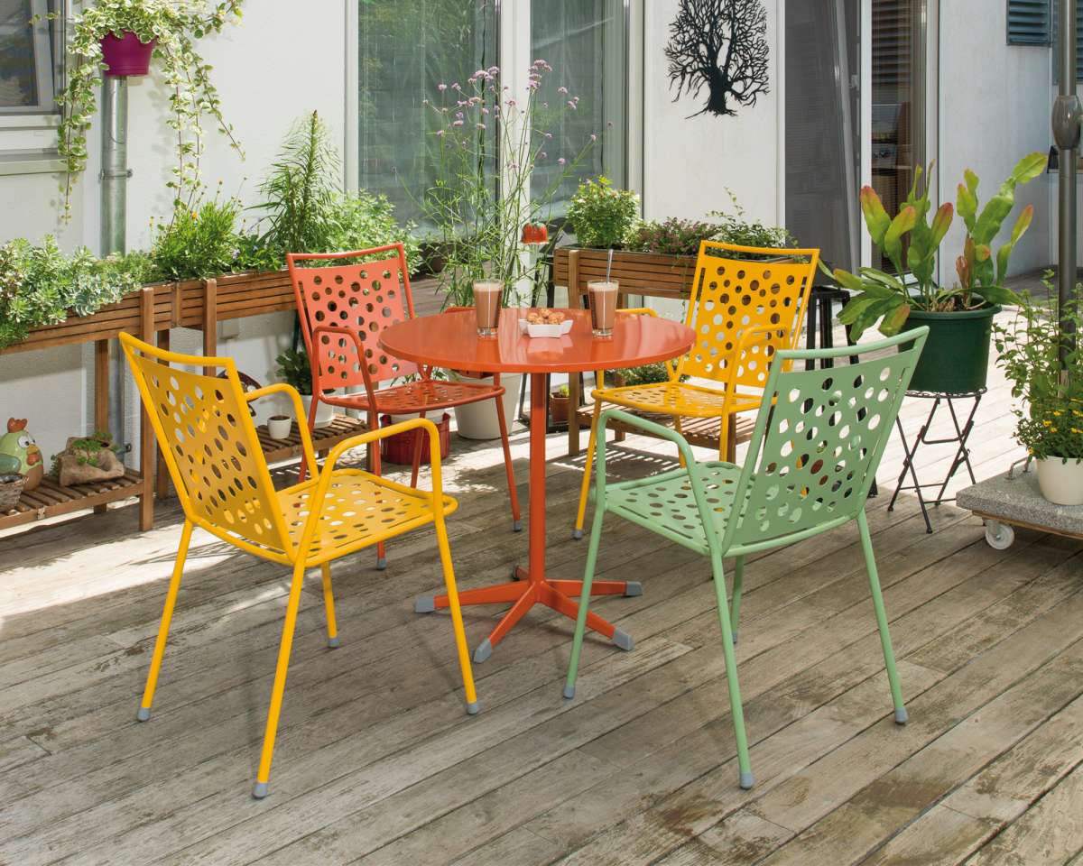 Gartentisch ZÜRICH 65 Coralle Online & Ausstellung BOWI Gartenmöbel