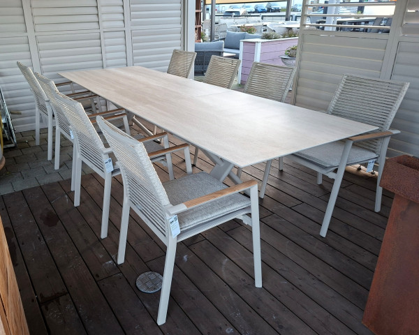 Gartentisch Set Levare - Fly 240/300 cm Synchrom-Auszug Dune Zebra - bowi.ch