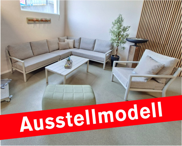 Ausstellmodell Garten Lounge-Set Nuba inkl. Sessel L-Form Beige - bowi.ch