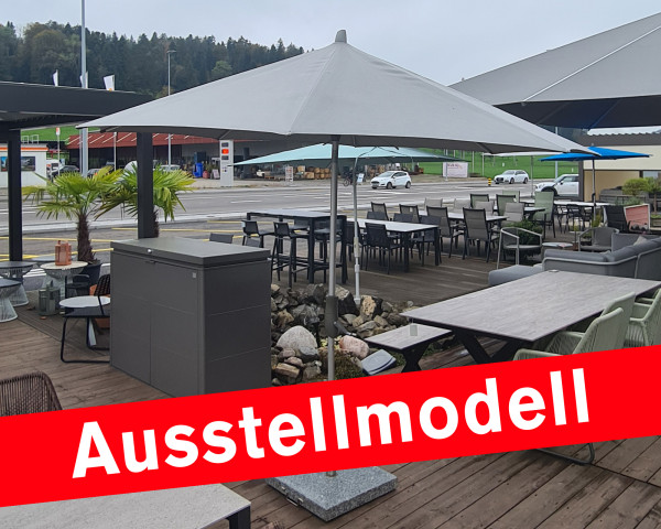 Ausstellmodell ALU-TWIST Ø 300 cm Stone Grey Glatz Sonnenschirm ohne Sockel - bowi.ch