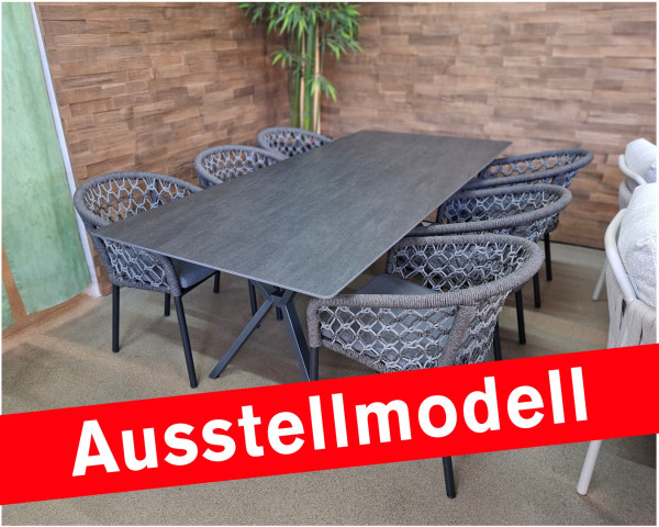 Gartentisch Set 6er Atlas XIm - Remo 210 x 95 cm Bromo - bowi.ch