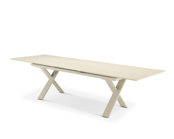 Gartentisch Levare 240/300 cm Synchrom-Auszug Keramik Dune ZEBRA - bowi.ch